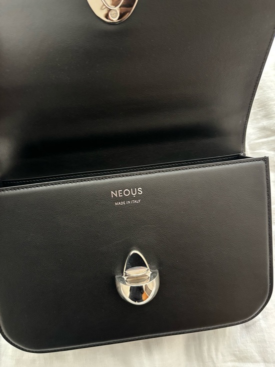 Neous Phoenix Adjustable Crossbody Handbag Black and Silver - Picture 6 of 10